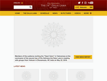 Tablet Screenshot of dalailama.org